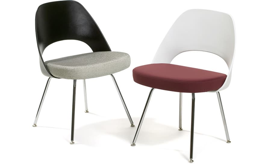 saarinen plastic back side chair with tubular legs – thumbnail image #5