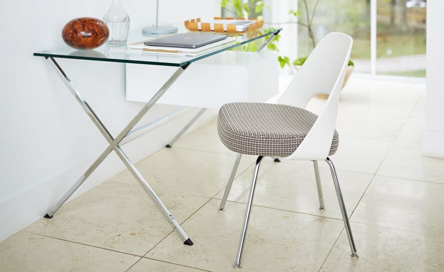 saarinen plastic back side chair with tubular legs – thumbnail image #8