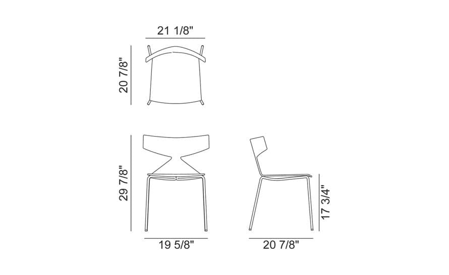 saya chair with metal legs – thumbnail image #7