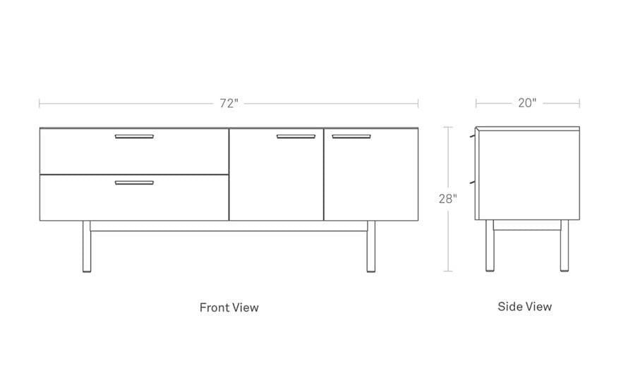 shale 2 drawer / 2 door dresser – thumbnail image #6