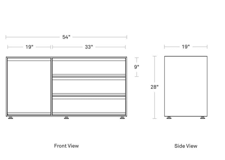 superchoice 1 door / 3 drawer credenza – thumbnail image #14