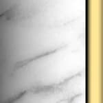 white marble / brass