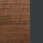medium - navy green/walnut