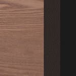 slatted ash - dark wood/dark leather/black