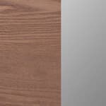 slatted ash - dark wood/chrome