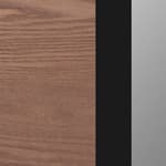 slatted ash - dark wood/chrome
