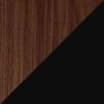 walnut top / black base