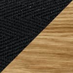 black cotton webbing / oiled oak