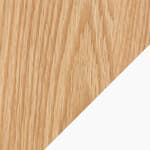 94.5" width - natural oak shelves / white supports