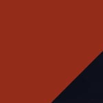 iron red top / black blue base