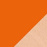 orange polypropylene / natural beech