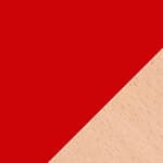 red polypropylene / natural beech