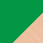 green polypropylene / natural beech