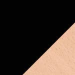 black polypropylene / natural beech