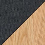 oak - untreated / dark grey wool cushion