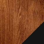 low - cognac oak top / black base