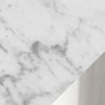 high - carrara top / polished chrome base