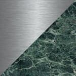 stainless steel top / green marble