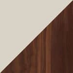 mushroom linoleum top / walnut base + two mushroom linoleum leaves