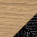 oak, oil / black papercord seat