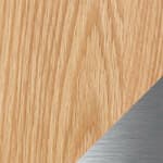 oak - stainless steel base
