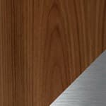 walnut - stainless steel base