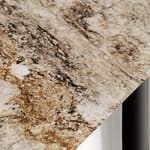 27.6" diameter - rippled beige top / chrome base