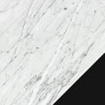 white carrara marble / black base