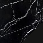 black marquina marble / black base