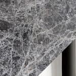 grey emperador marble / polished steel base