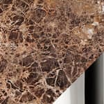 brown emperador marble / polished steel base