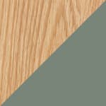 oak top / dusty green body