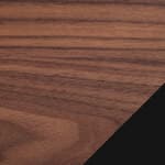asymmetric T-leg base - black / walnut platform - 870