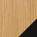 asymmetric T-leg base - black / oak platform - blonde M71