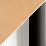 maple top - 837 finish / polished stainless steel base