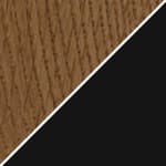 21" diameter / oak top - 870 finish / matte black base