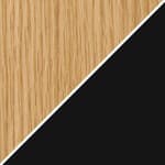 17" diameter oak top - blonde M71 finish / matte black base, flute, & stem