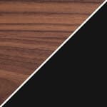 21" diameter walnut top - 870 finish / matte black base, flute, & stem