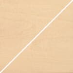 natural lacquered birch with matching legs