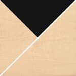 black linoleum top / natural birch legs
