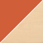 orange lacquer top / natural birch legs