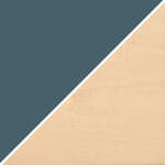 blue lacquer top / natural birch legs