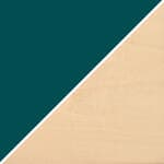 petrol lacquer top / natural birch legs