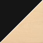 black lacquer seat / natural birch frame