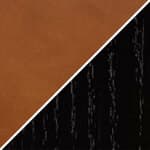 cognac saddle / oak, black lacquered