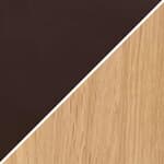 dark brown saddle / oak, light oil