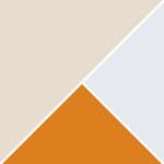 grey / burnt orange / pale grey