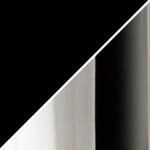 black frame / chrome legs