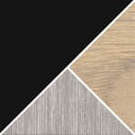 nero ingo laminate top / white oiled oak & stainless steel supports