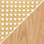 Viennese cane top / natural oak base